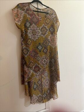 cha cha vente Yellow Multi Paisley Print Tunic